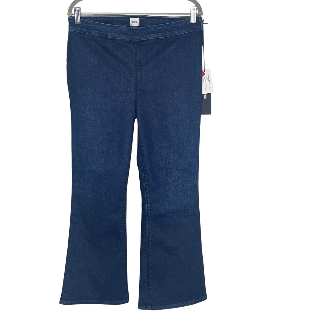 Edwin Lark Ankle Pull-On Flare Jeans Quietude Dark Wash EW2097ICS Size 31 NEW